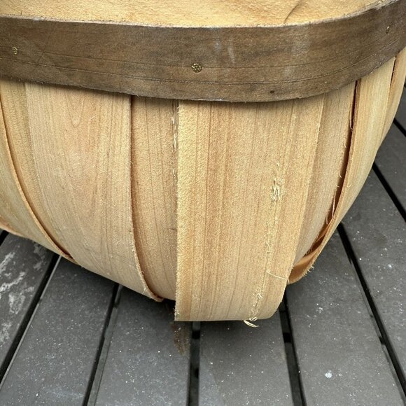 Wooden Woven Baskets Double Handles Rustic Farmhouse Decor Medium and Small - Picture 7 of 16